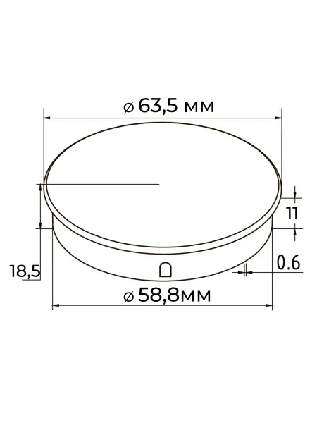 Заглушка ф63,5 штампованная